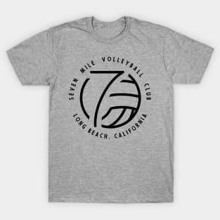 7 Mile Beach Volleyball Club (Black) T-Shirt